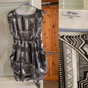 XTAREN Black/White Mini Dress S M